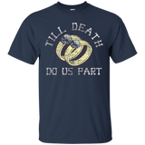 Halloween Wedding Shirt Skull Rings Till Death Groom Bride_black