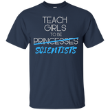 Teach Girls to Be Scientists Girl Empowerment Shirt_Black