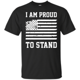 I Am Proud To Stand - I Don't Kneel Flag Love Shirt_black