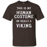 I'm Really A Viking Halloween Costume Shirt Easy Funny Top_black=