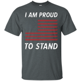 I Am Proud To Stand I Don't Kneel Flag Tee_black