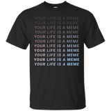 Your Life Is A Meme Aesthetic Vaporwave T-shirt Internet Tee_Black