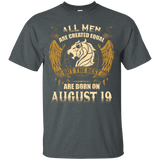 The Best Are Born On August 19th T-Shirt Leo Zodiac_Black