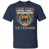 Cousins Veterans Tshirt I Come From A Large Family Gift_black