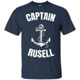 Captain Rusell T-shirt Personalized Boat Captain Shirt_black=