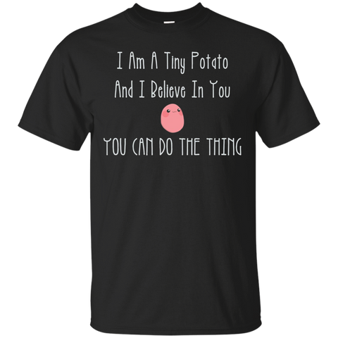 Tiny Kawaii Potato T-Shirt Kawaii Anime Clothes_Black