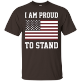 I Am Proud To Stand I Don't Kneel Flag Honor Tee_black