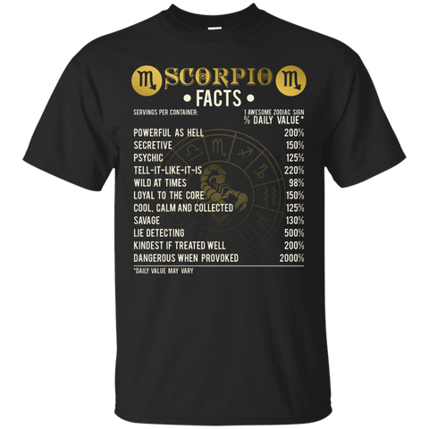 Scorpio Facts T-Shirt Scorpio Awesome Horoscope_Black