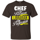 Chef By Passion Librarian By Profession T Shirt_black