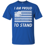 I Am Proud To Stand I Don't Kneel Flag T-shirt_black