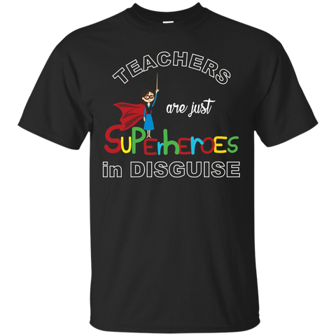 Teachers Are Superheroes Funny T-Shirt First Day of School_Black