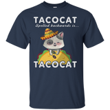 Tacocat Shirt Spelled Backwards Is Tacocat Funny Cat Lover_Black