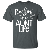 rocking the aunt life tshirt unnt love uncle and daughter_Black
