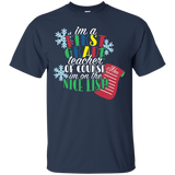 On The Nice List - First Grade Teacher Christmas Shirt_black=