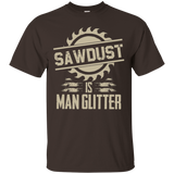 Sawdust Is Man Glitter Funny Woodworking T Shirt_Black