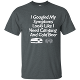 I Googled My Symptoms Funny Camping And Beer T-shirt_navy=