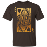 Queen Of Hearts T-shirt (gold Design)_black=