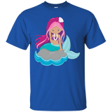 Cute Modern & Unique Mermaid & Pearls Art T-shirt & Gift_black