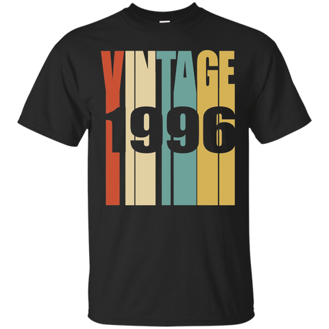 Retro Vintage 1996 T-Shirt 21 yrs old Bday 21st Birthday Tee_Black