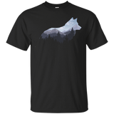 Lone Wolf Survives The Mountains Silhouette Art