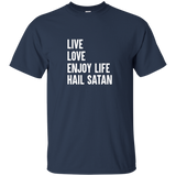 Live Love Enjoy Life Hail Satan Funny Devil T-shirt_black=