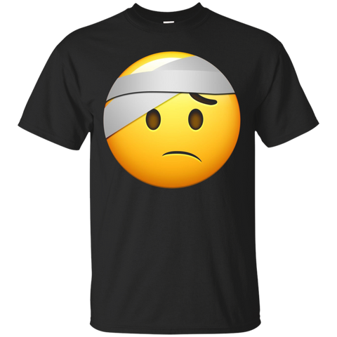 Hospital Emoji T-shirt Sick Vomit Fever Injured Bandage Aid_black=