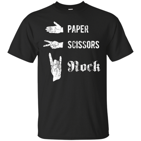 Rock Music T Shirt - Vintage effect devil horn hand_Black