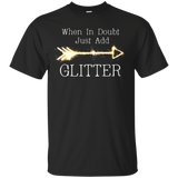 When In Doubt, Just Add Glitter Tee Shirt_Black