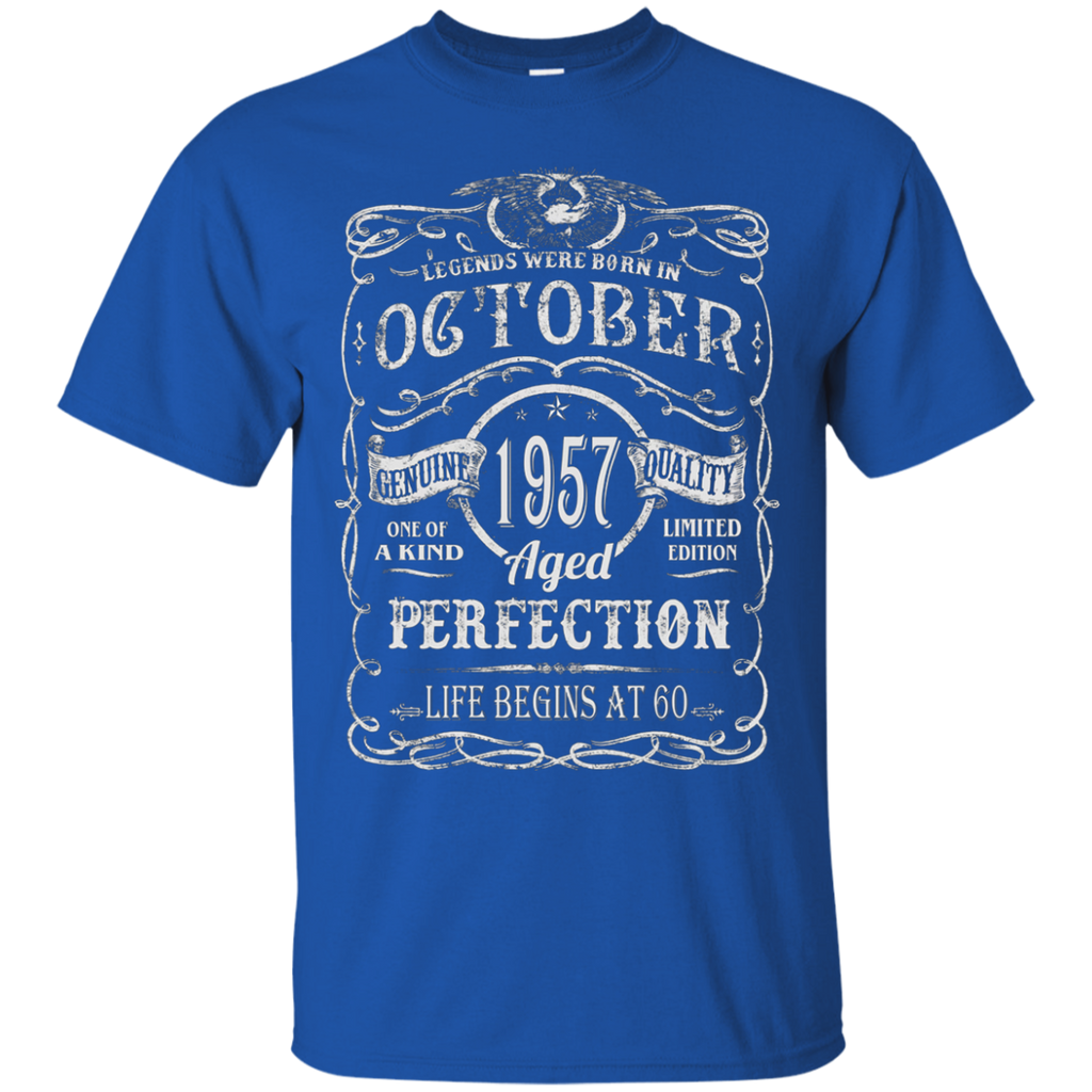 Legends Were Born In October 1957 T Shirt 60th Birthday Gift