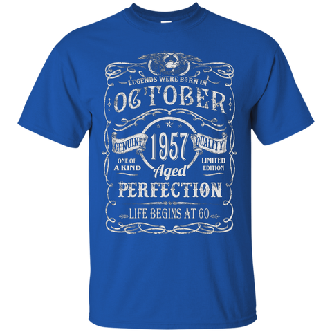 Legends Were Born In October 1957 T Shirt 60th Birthday Gift