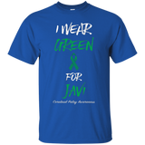 I Wear Green For Javi Cerebral Palsy Awareness T-shirt_black=