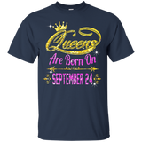 Queens Are Born On September 24 shirt_Black