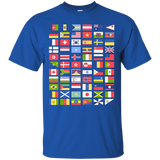 International World Flags T-shirt Rectangles