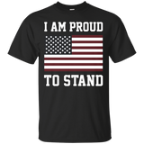 I Am Proud To Stand I Don't Kneel Flag Honor Tee_black