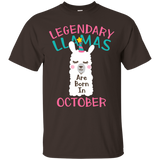 Legendary Llamas Are Born In October T-shirt Libra Kid