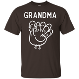 Gramdma Turkey Thanksgiving Family Tshirt For Group Photos_black