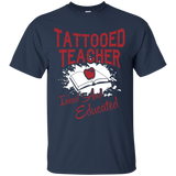 Tattooed Teacher T-Shirt Tattoo Gift_Black