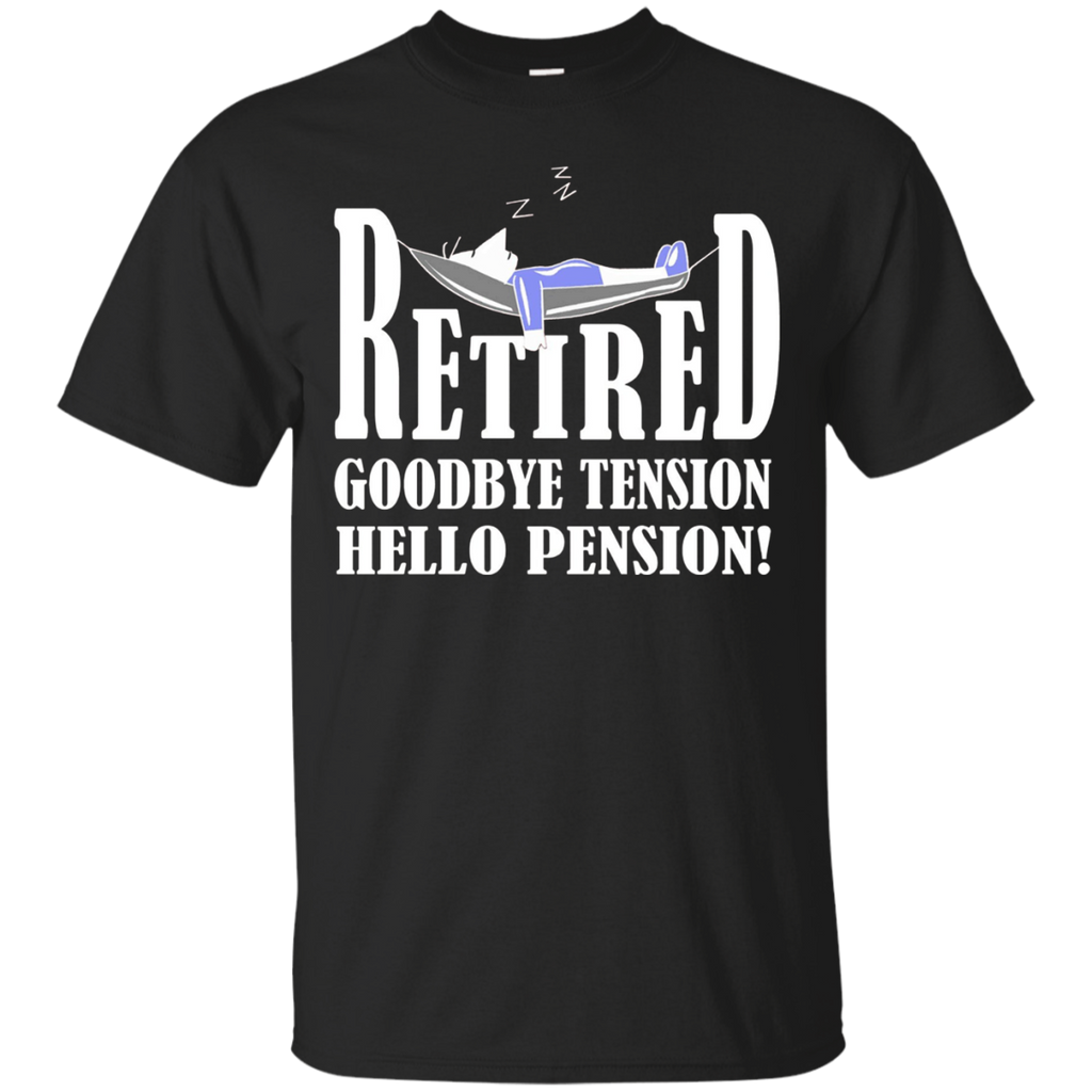 RETIRED GOODBYE TENSION HELLO PENSION T-SHIRT_Black
