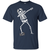 Halloween Dabbing Skeleton Football Shirt Dabbing Soccer Tee_black