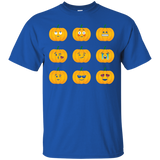 Pumpkin Emoji Faces Tshirt For Halloween_Black