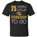 25 Years Down, Forever To Go Couple Anniversary T-shirt_black