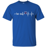 Weightlifting Heartbeat T-shirt - Working Out Heartbeat Ts_Black