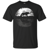 Lone Wolf Moon Wolf T-shirt Vu_black=