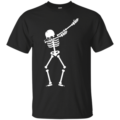 Dabbing Skeleton T-shirt For Halloween_black=