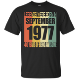 Legends Born In September 1977 T-shirt 40th Birthday Gifts