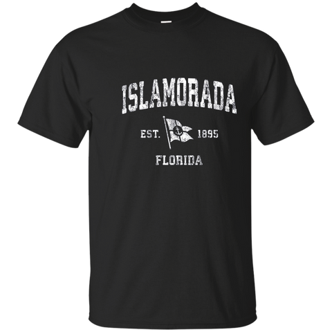 Islamorada Florida Fl Vintage Boat Anchor Flag Design Tee