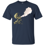 Skeleton blowing major vape cloud shirt_Black