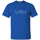 Shrug Emoji (White) T-Shirt_Black