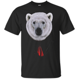 Sharp Looking Polar Bear in Black Suit with Red Tie T-Shirt_Black