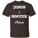 Jesus And Soccer Amen Funny Christian T-shirt